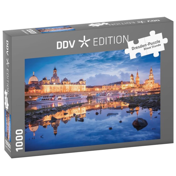 Puzzle Dresden - Skyline zur blauen Stunde (Motiv 00408)