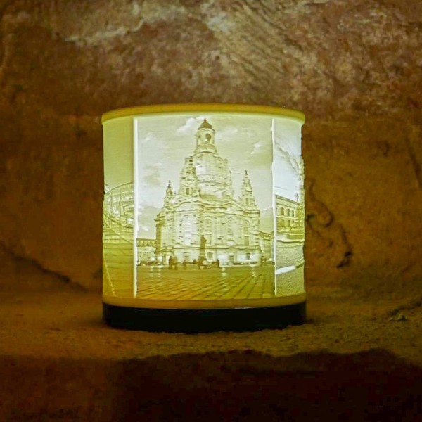 3D LED-Fotolicht Dresden - Fotolampe mit Stadt-Bildmotiv