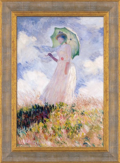 Claude Monet: Bild Frau mit Sonnenschirm (1886), gerahmt