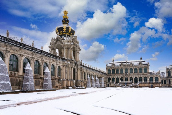 Wandbild Dresden - Winter im Zwinger (Motiv DMDD23)