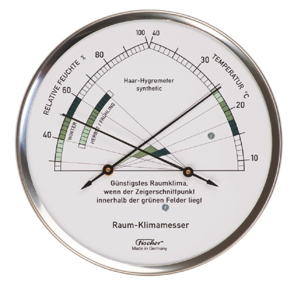 Fischer Hygrometer mit Thermometer - 130mm