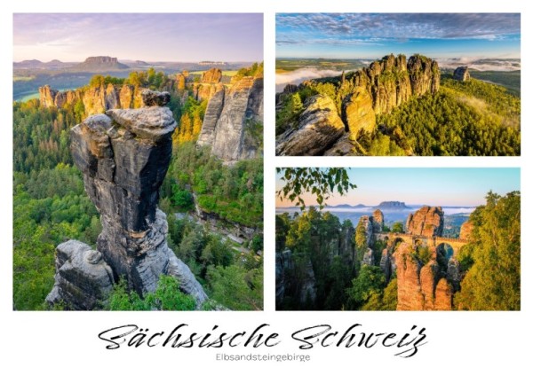 Postkarte Sächsische Schweiz - Felsen (Motiv PO_SSW_1)