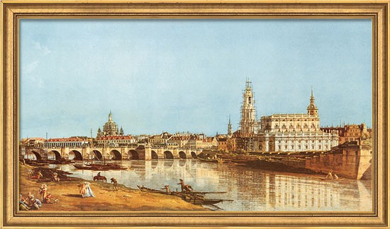 Canaletto (Bernardo Bellotto): Bild Dresden vom rechten Elbufer (1751)