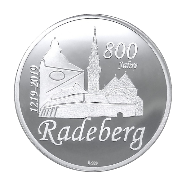 Sonderprägung Feinsilber - 800 Jahre Radeberg