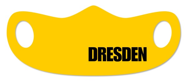 DDL Lokal - Original Sächsisch - Mund- und Nasenmaske - Dresden gelb